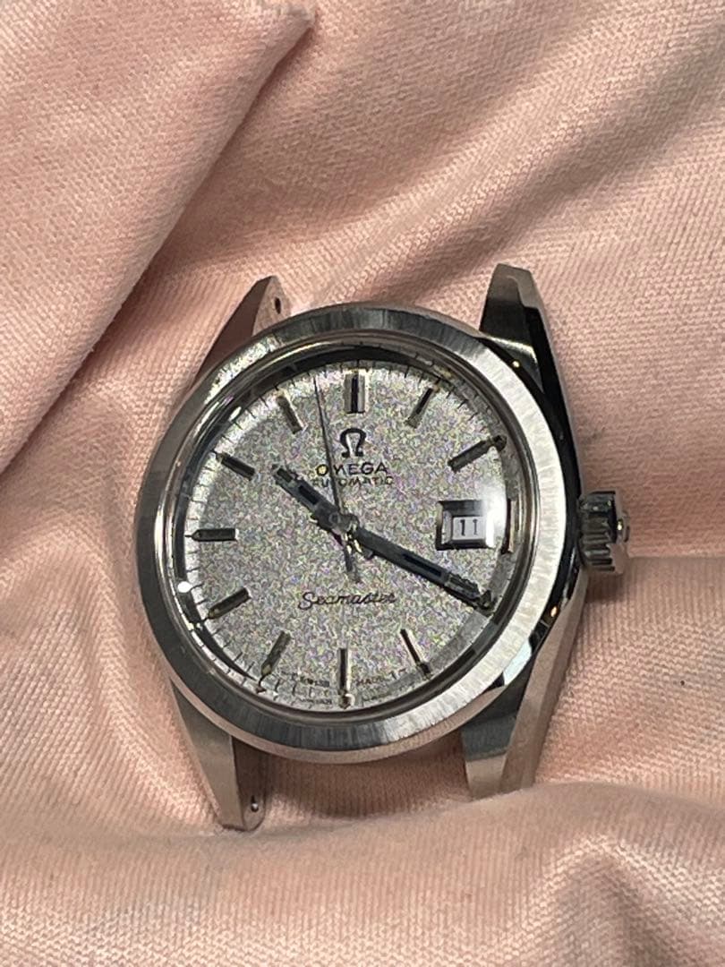 SWISS OMEGA Seamaster 自動巻 新品未使用リザード　箱　稼働