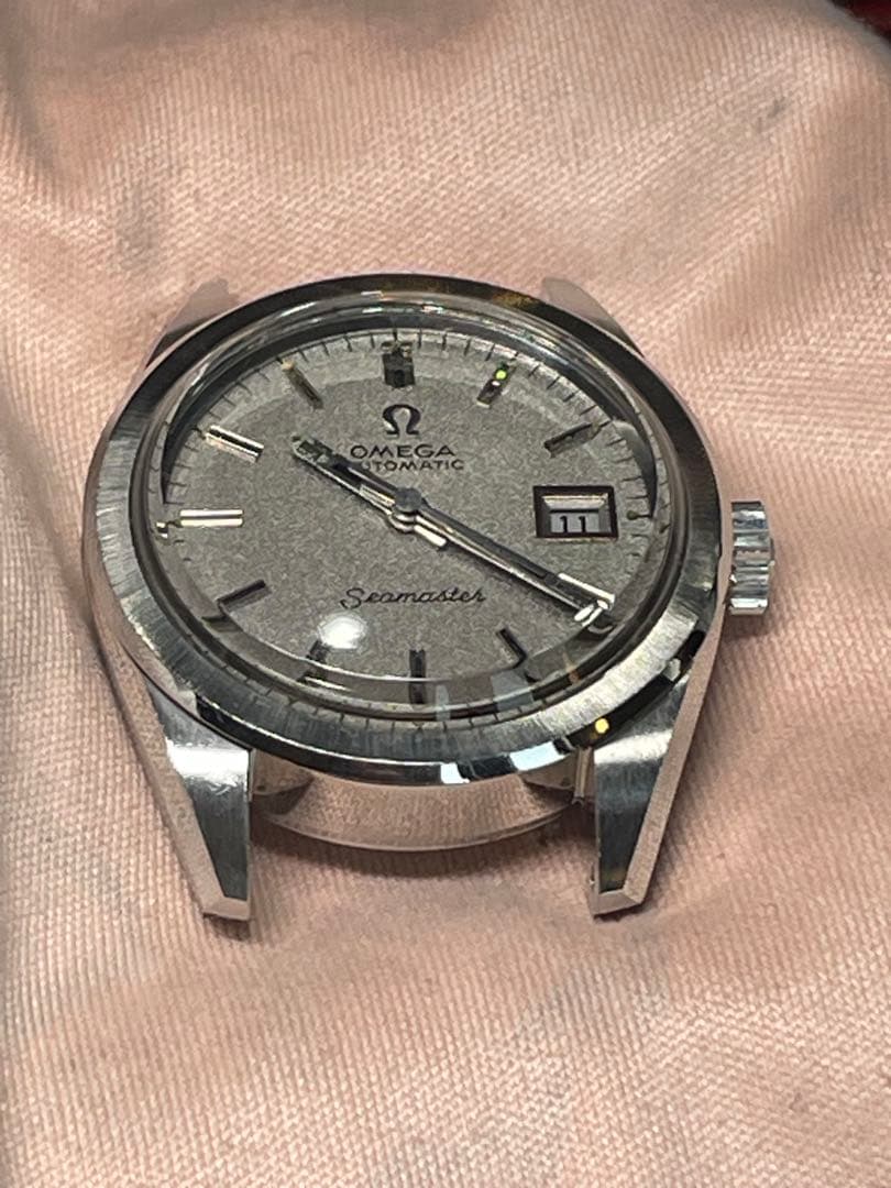 SWISS OMEGA Seamaster 自動巻 新品未使用リザード　箱　稼働