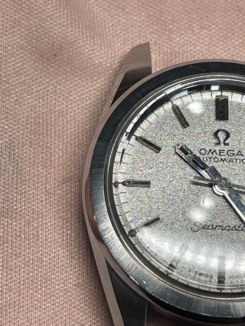 SWISS OMEGA Seamaster 自動巻 新品未使用リザード　箱　稼働