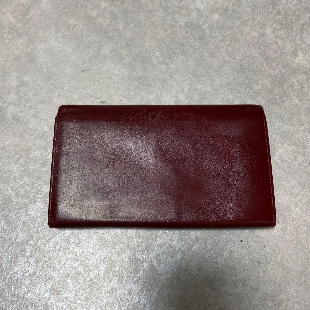 Cartier カルティエ 二つ折り財布 がま口 マストライン 本革 レザー