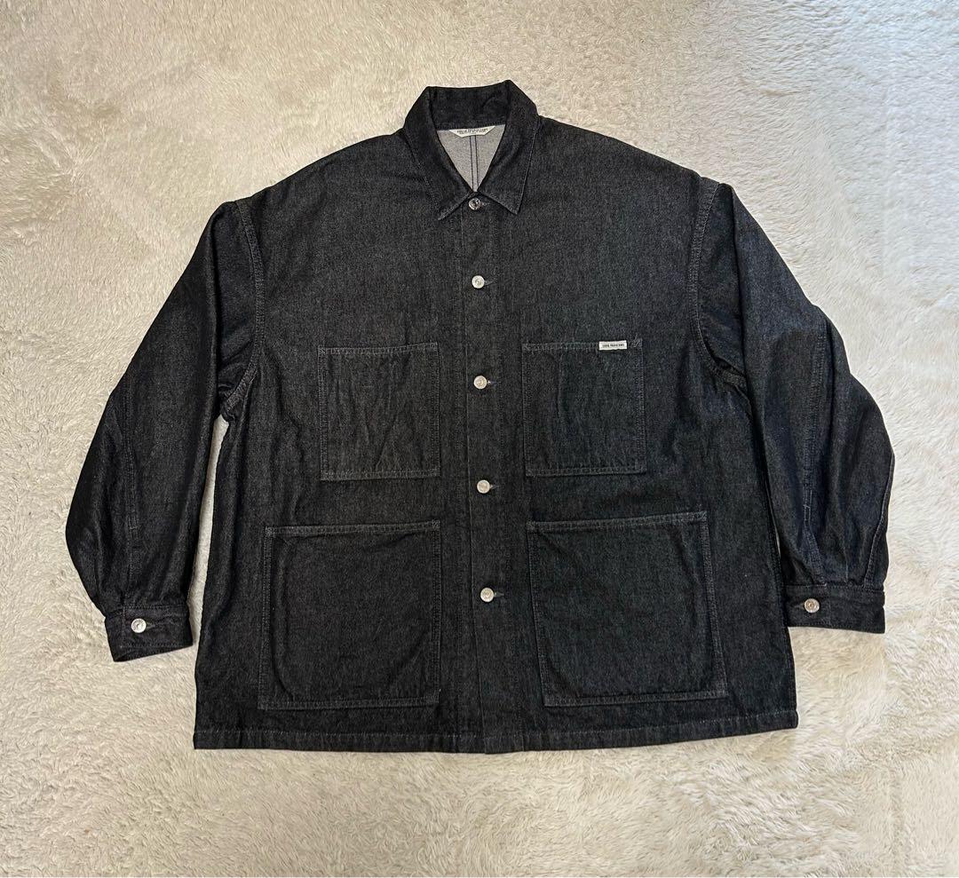 cootie ブラックデニム　カバーオール　L クーティー