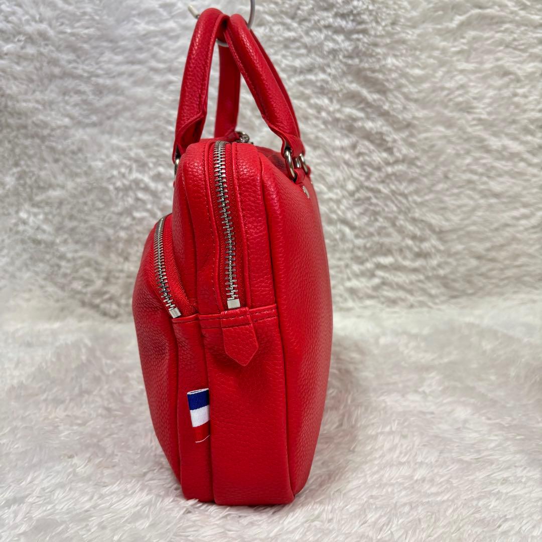 美品 CASTELBAJAC ミニ ブリーフケース ハンドバッグ PU合成皮革