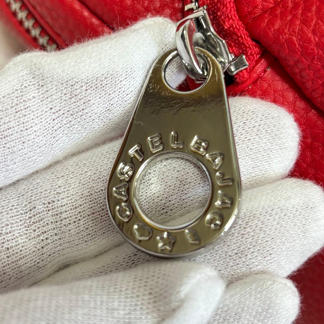 美品 CASTELBAJAC ミニ ブリーフケース ハンドバッグ PU合成皮革