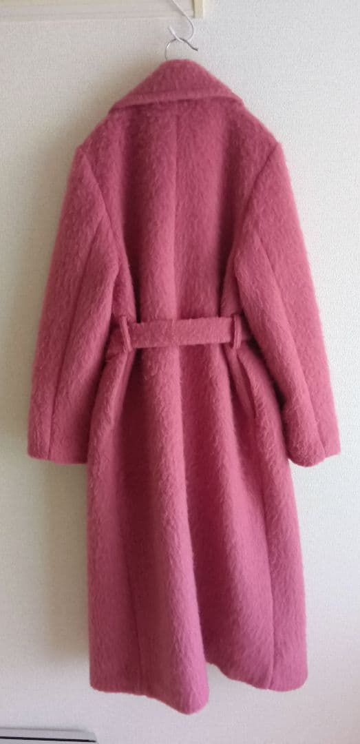 シャギーチェスターコート　ピンク