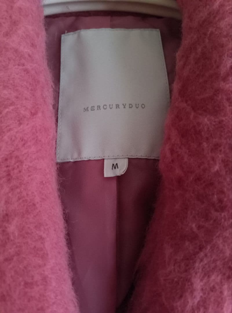 シャギーチェスターコート　ピンク