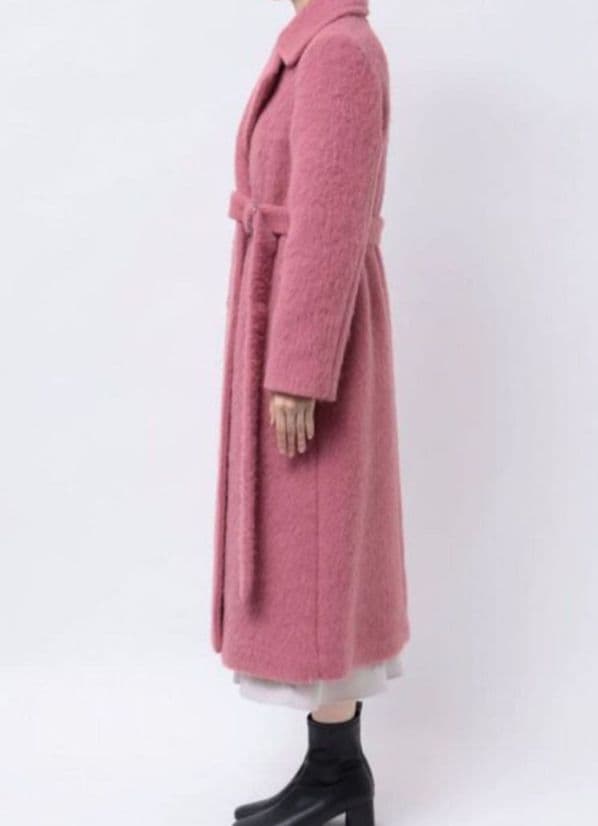シャギーチェスターコート　ピンク