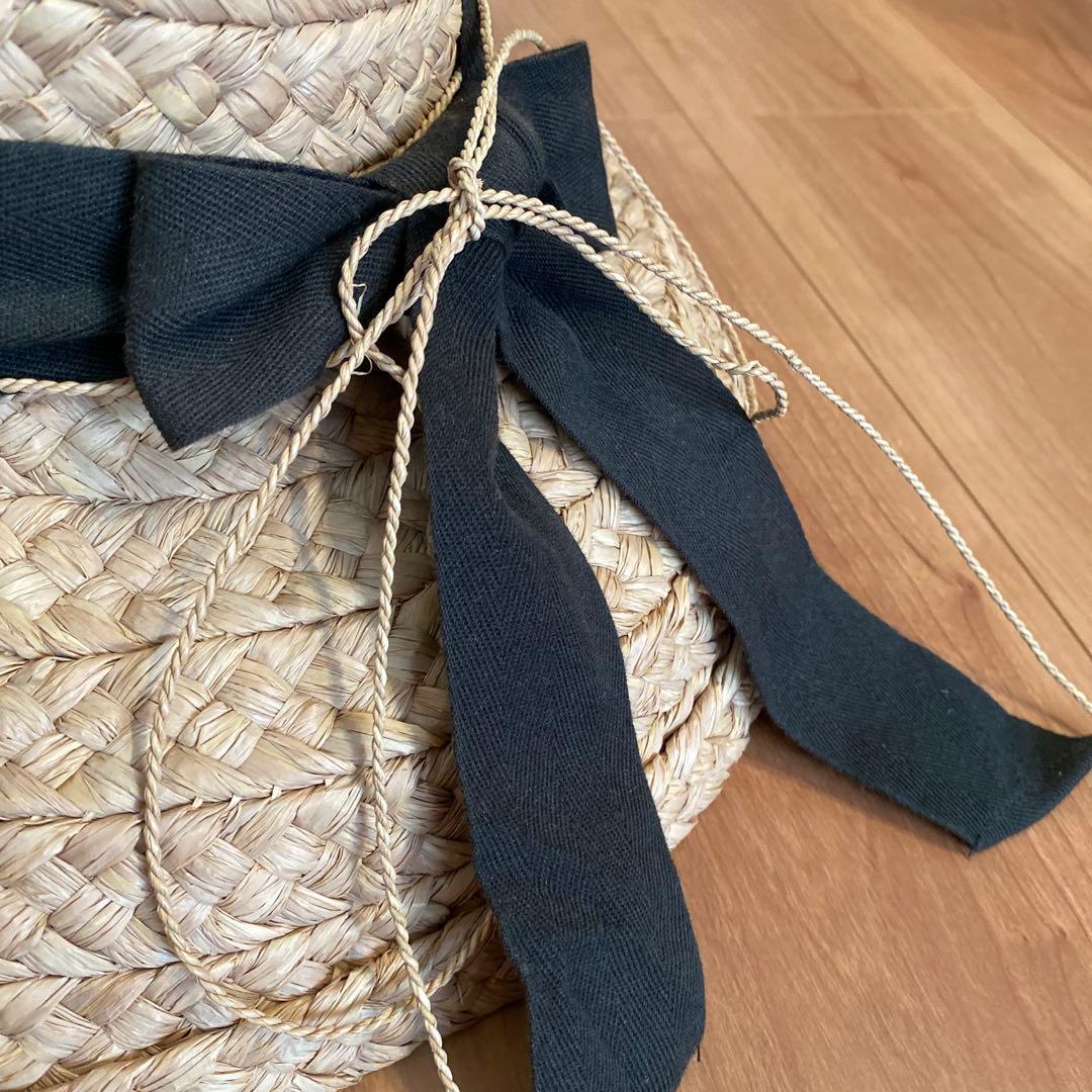 へレンカミンスキー　麦わら帽子　黒リボン付き