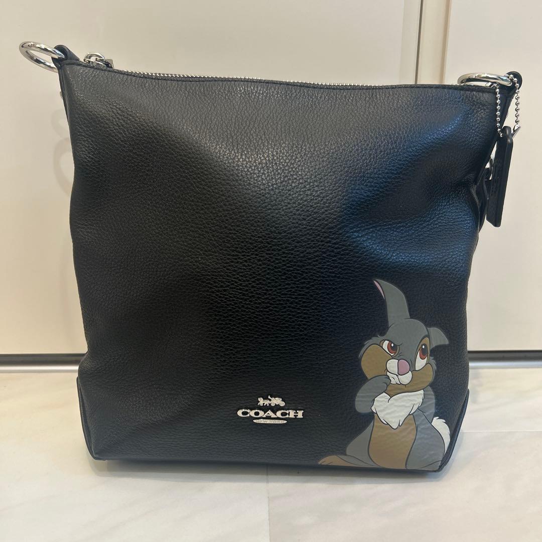 【美品】COACH×Disney とんすけ 2WAYショルダーバッグ レザー