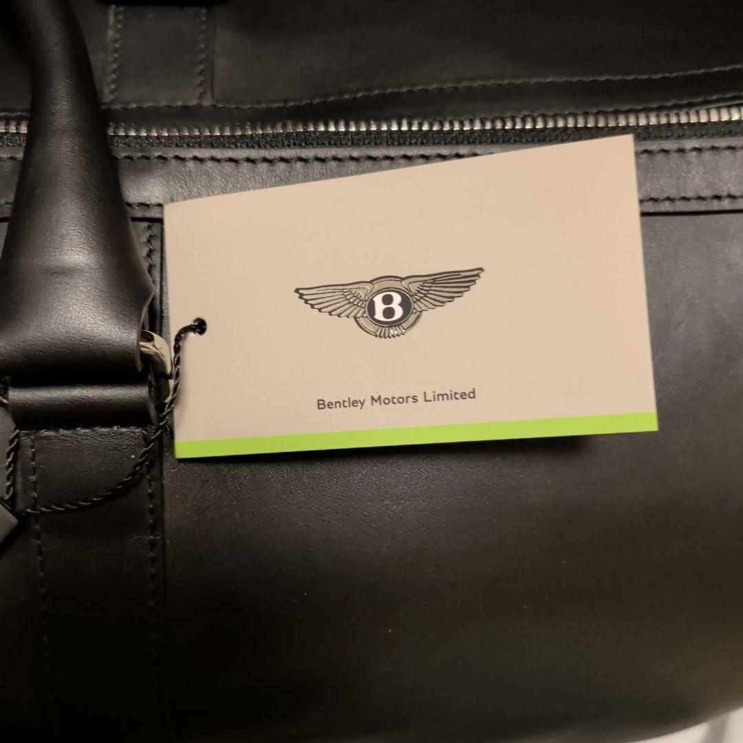 BENTLEY ブラックレザーボストンバッグ