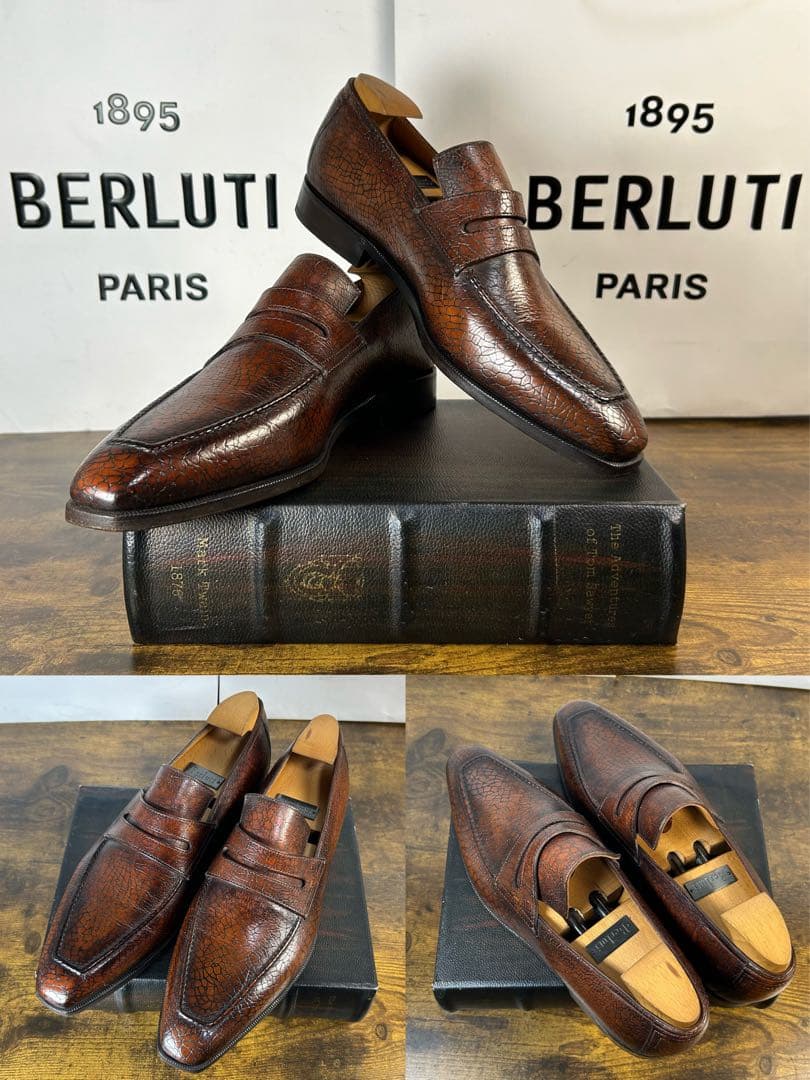 Berluti アンディクロコダイルエンボス レザー 型押し　ローファー　7
