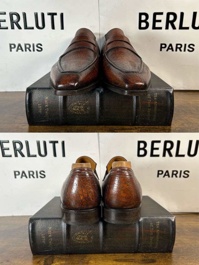 Berluti アンディクロコダイルエンボス レザー 型押し　ローファー　7