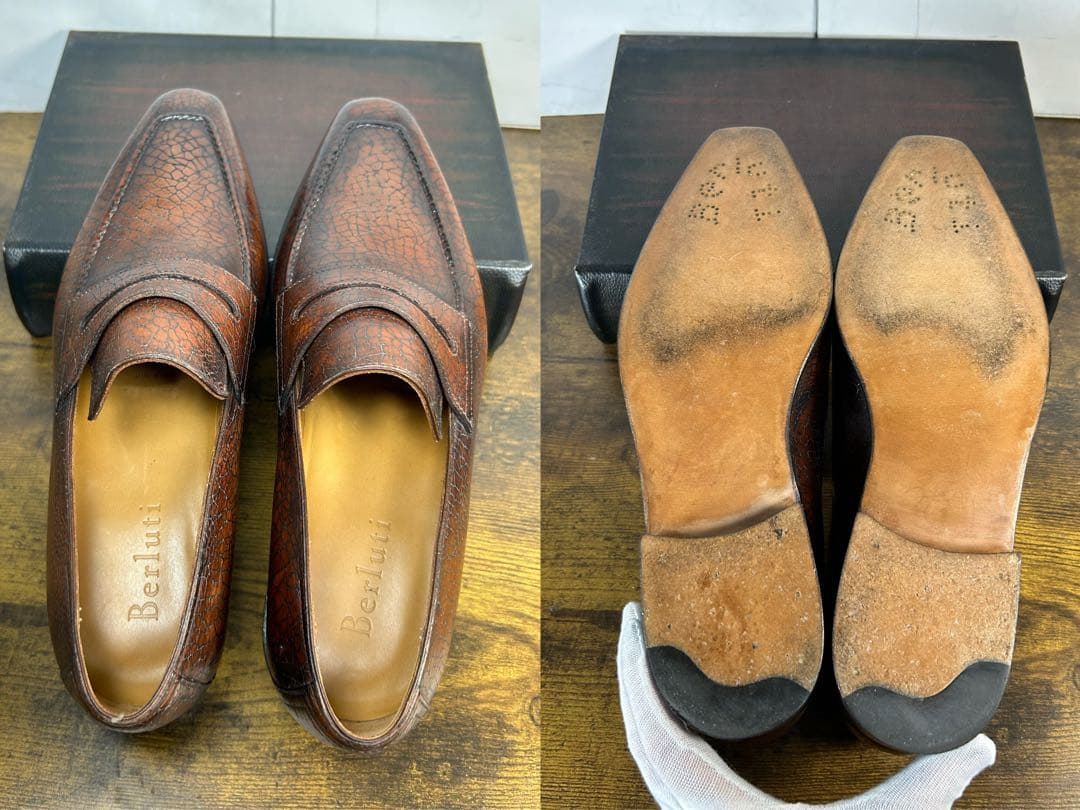 Berluti アンディクロコダイルエンボス レザー 型押し　ローファー　7