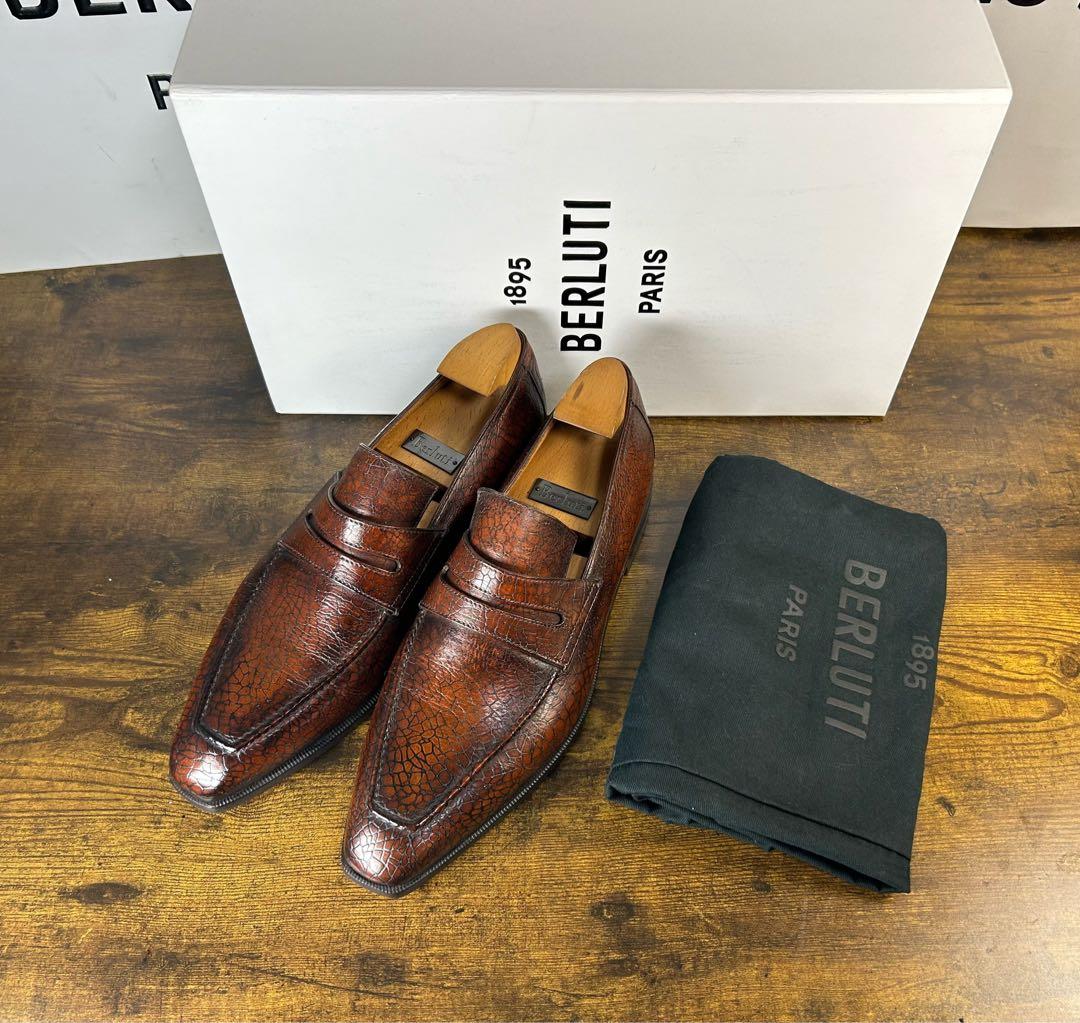 Berluti アンディクロコダイルエンボス レザー 型押し　ローファー　7