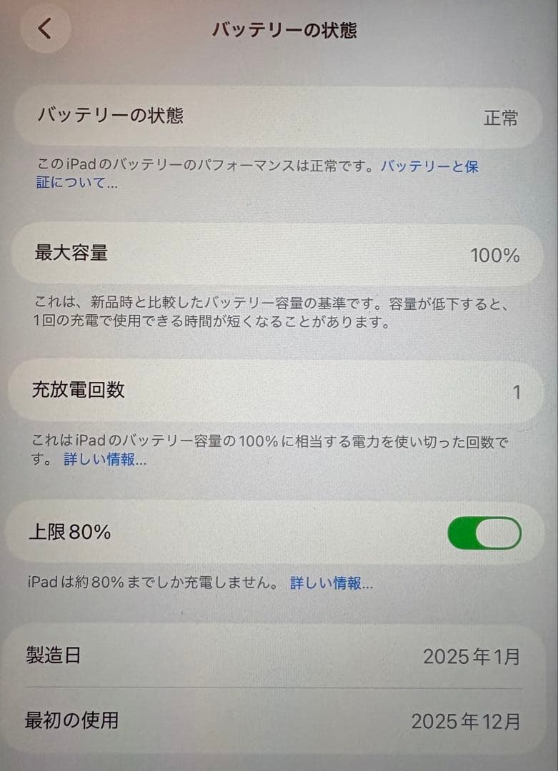 iPad(A16)11インチWi-Fi 512G イエロー