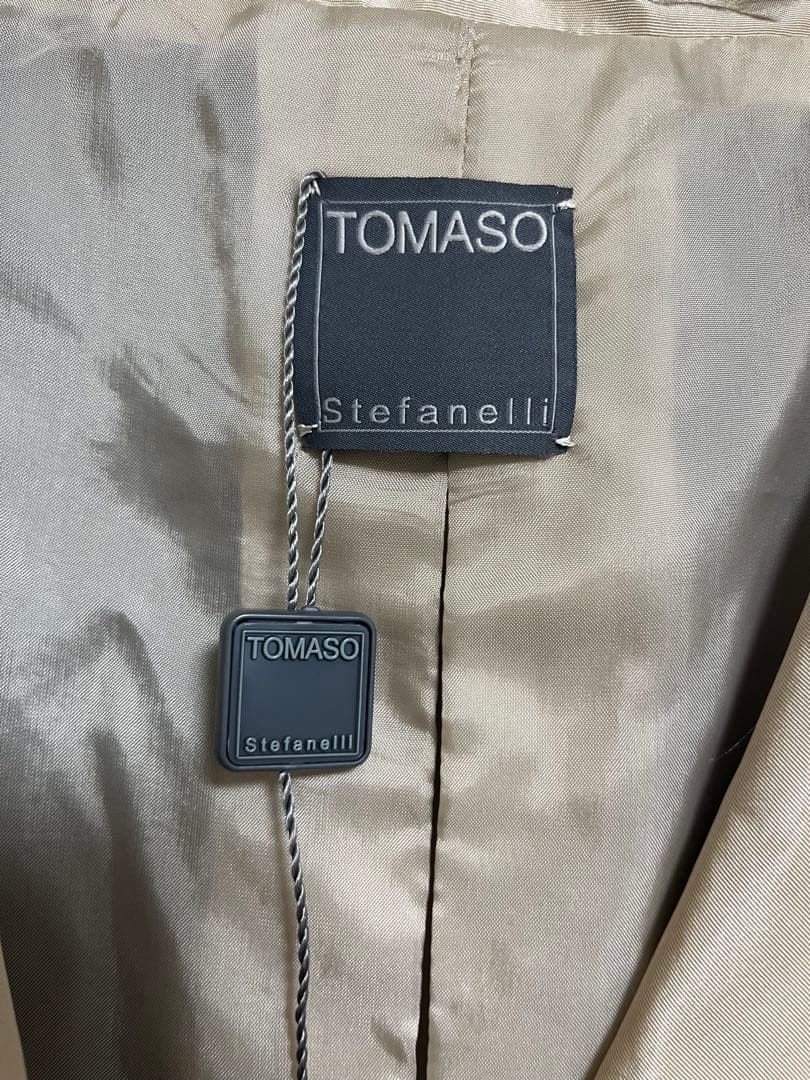 TOMASO Stefanelli トレンチコート 黒・ベージュ　イタリア製