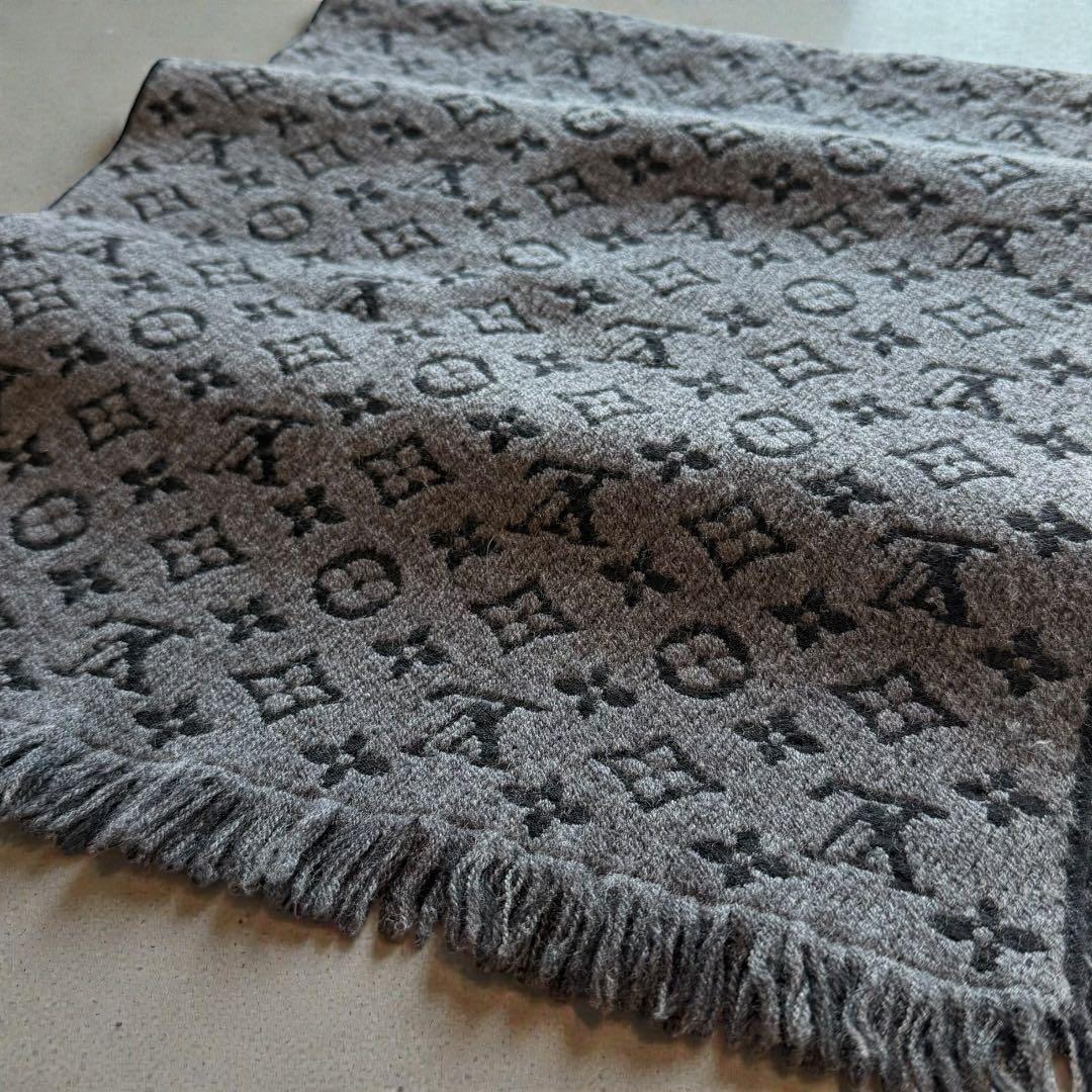 美品✨ルイヴィトン　モノグラム クラシック アントラシット エシャルプ マフラー