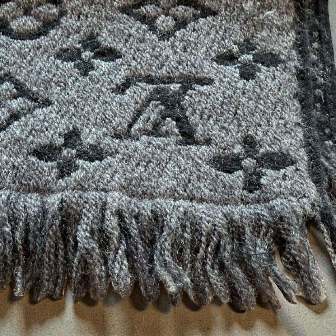 美品✨ルイヴィトン　モノグラム クラシック アントラシット エシャルプ マフラー