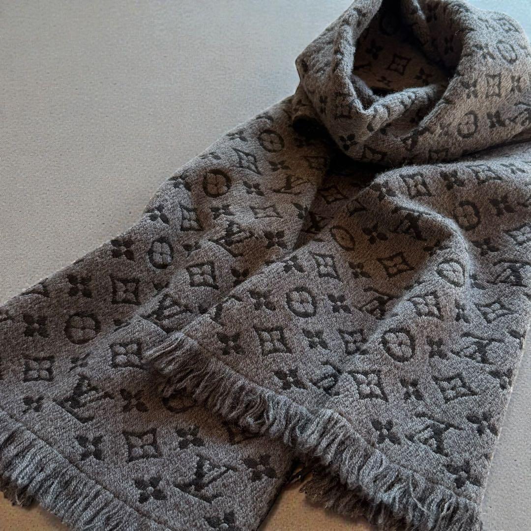 美品✨ルイヴィトン　モノグラム クラシック アントラシット エシャルプ マフラー