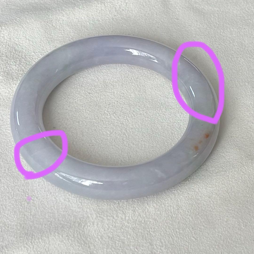 ミャンマー産　天然本翡翠　A貨　春彩　バングル　鑑定書付