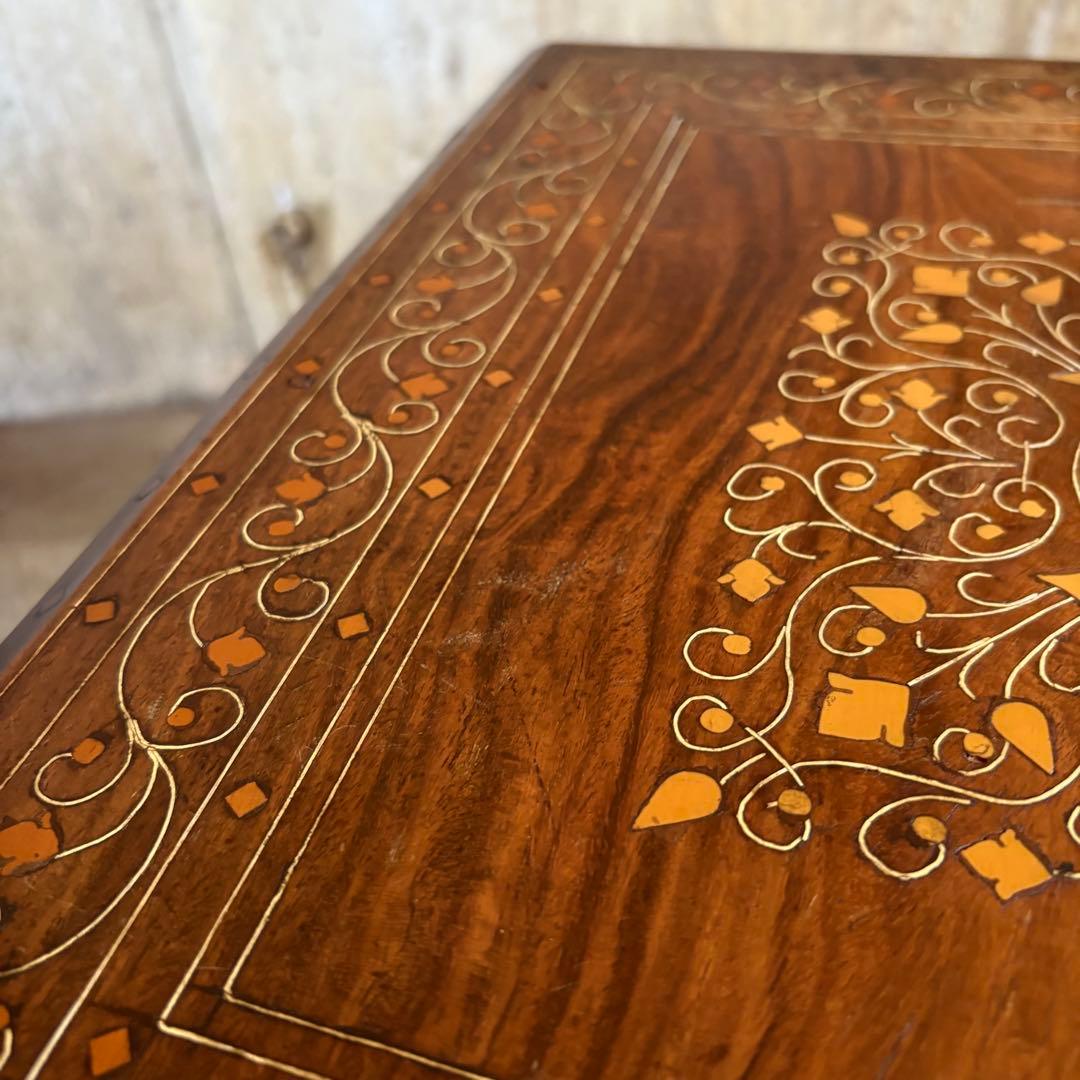 木象嵌　スクエア　サイドテーブル　ヴィンテージ