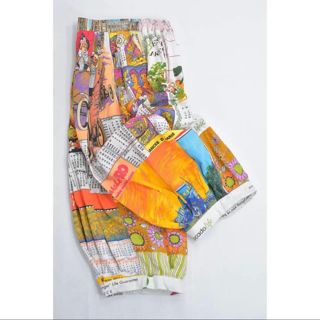 古着 リメイク ヴィンテージ パッチワーク デザイン バルーン イージーパンツ