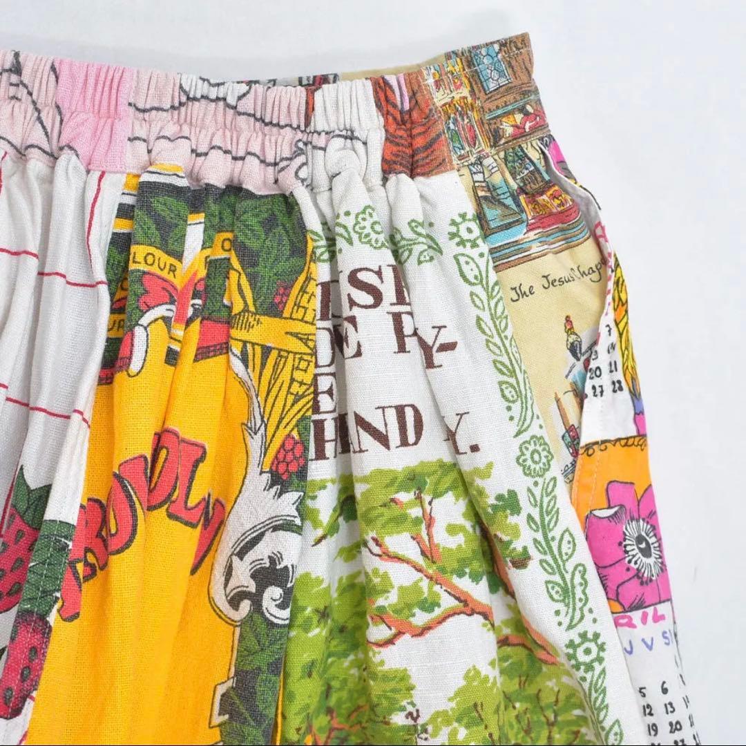 古着 リメイク ヴィンテージ パッチワーク デザイン バルーン イージーパンツ