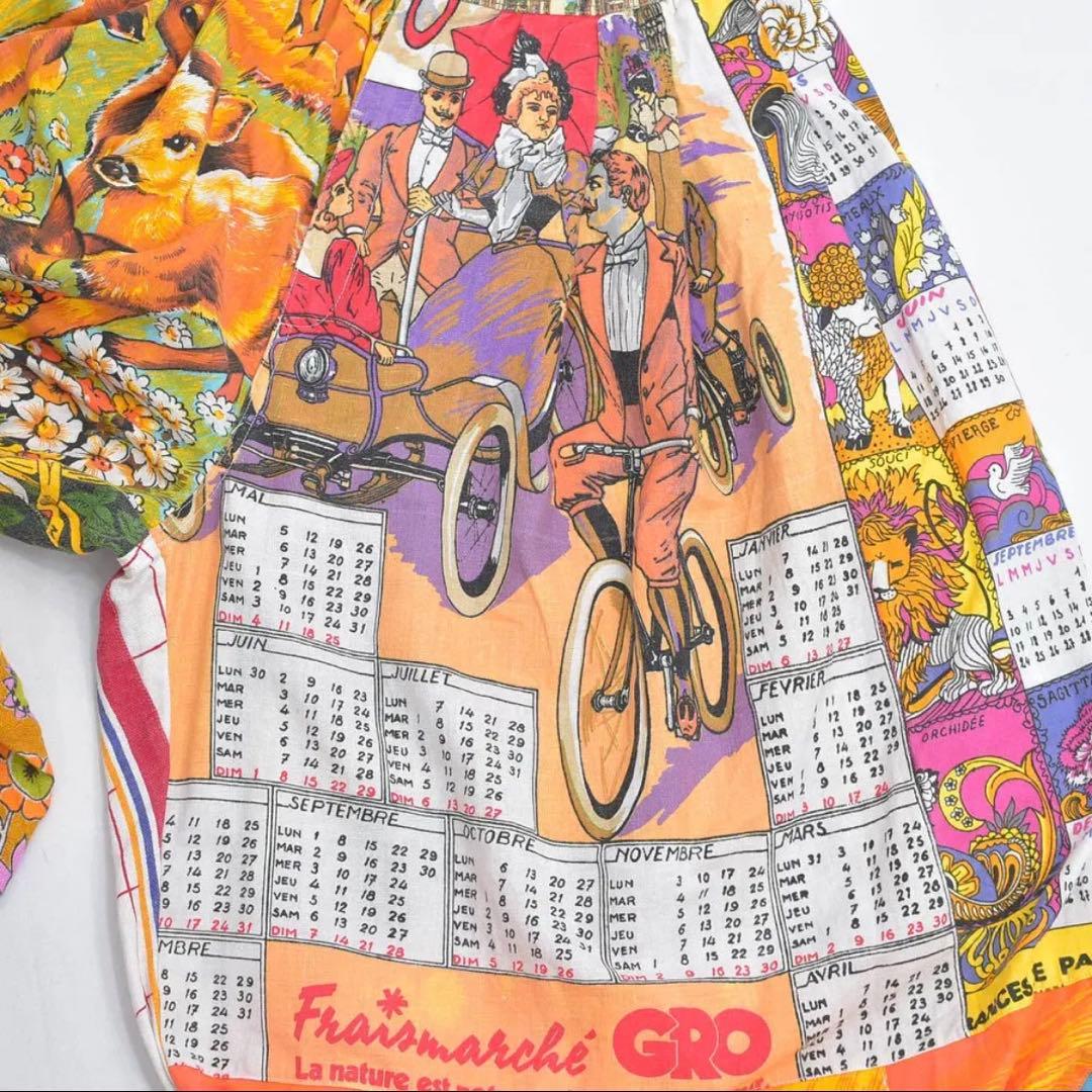 古着 リメイク ヴィンテージ パッチワーク デザイン バルーン イージーパンツ