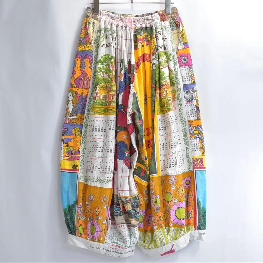 古着 リメイク ヴィンテージ パッチワーク デザイン バルーン イージーパンツ