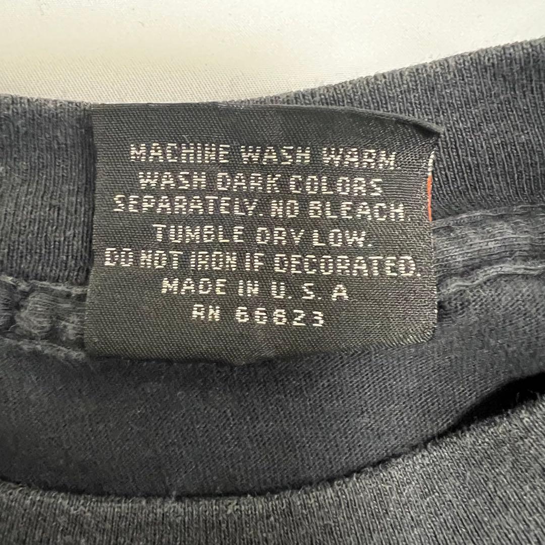 USA製 ハーレーダビットソン ブルーフレイム ロンT ブラック 長袖 黒 L