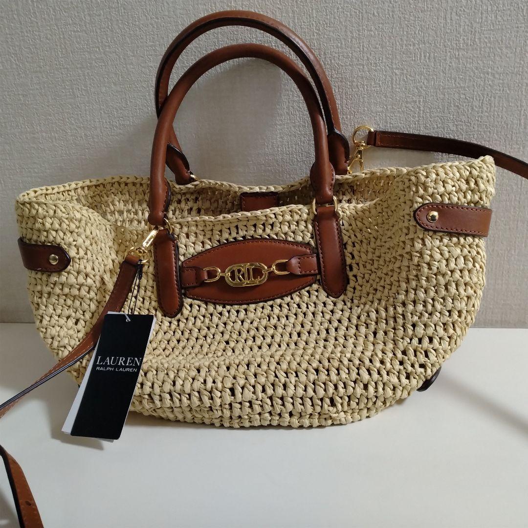 RALPH LAUREN かごバッグ ベージュ