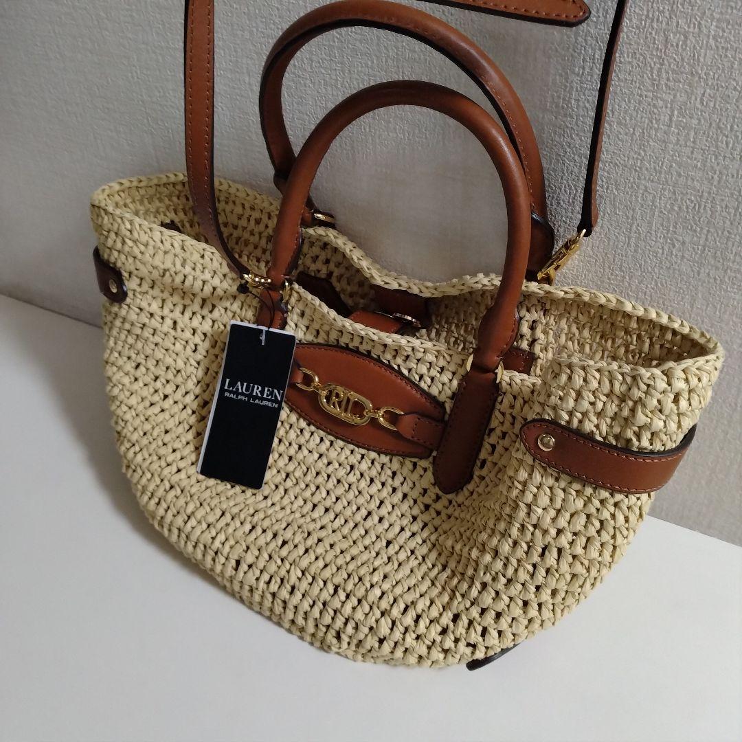 RALPH LAUREN かごバッグ ベージュ