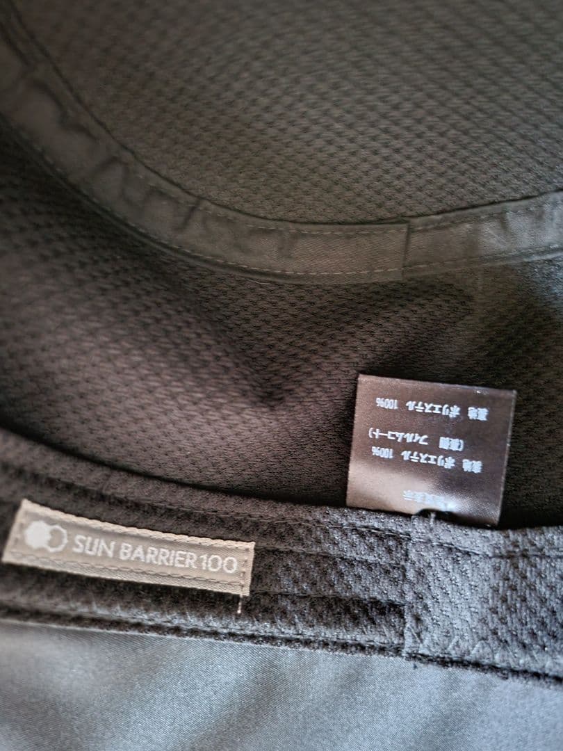 今期美品 サンバリア100 ウィンドハット ブラック Mサイズ