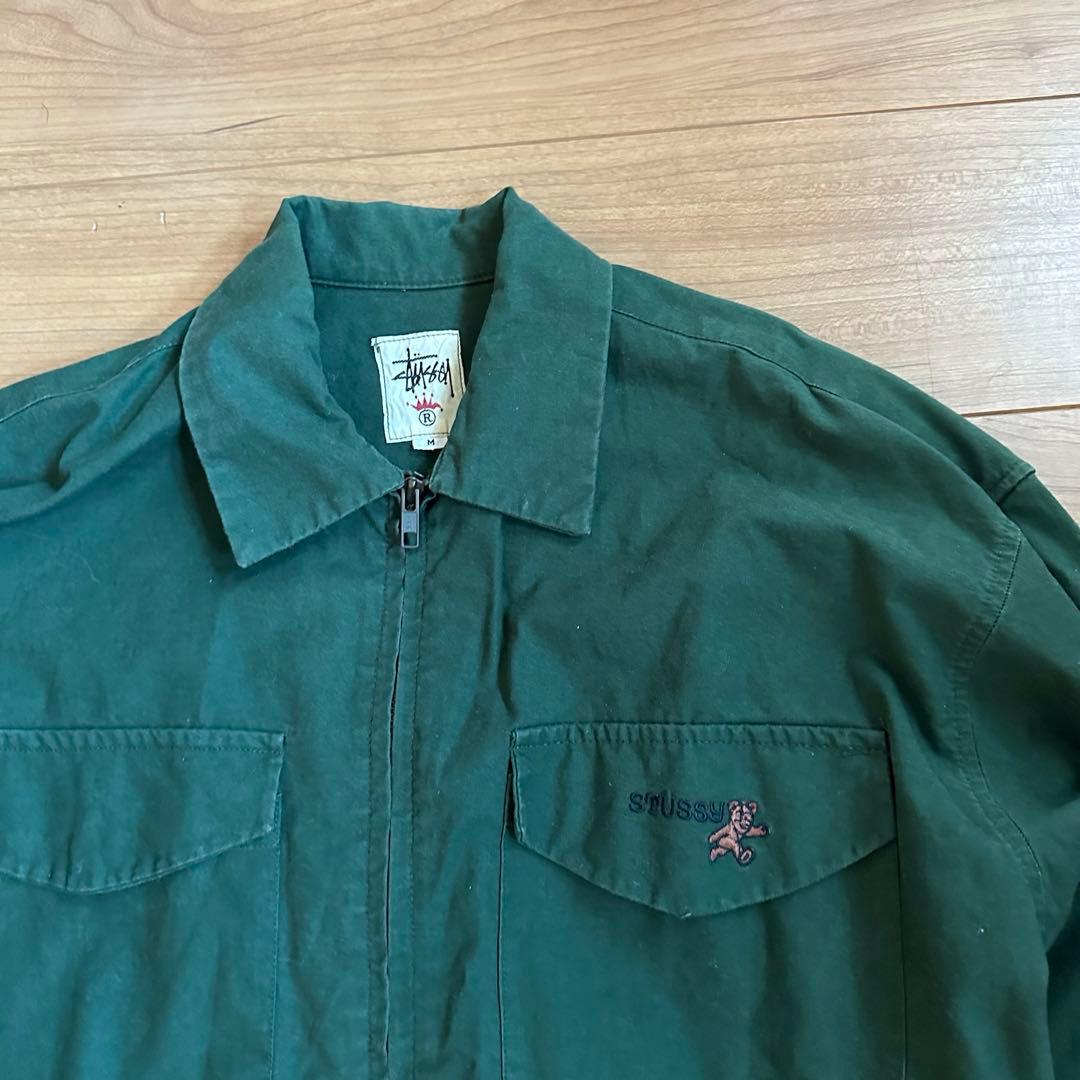 90s stussy ワークジャケット　ベア　白タグ