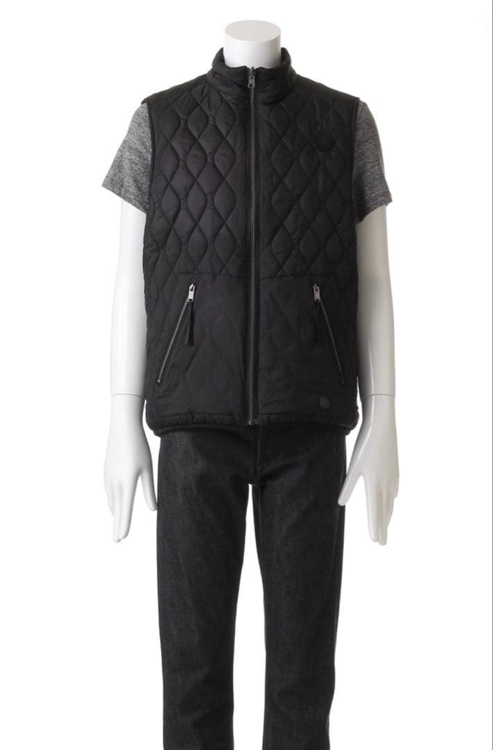 obsidian キルティング ゴルフ ダウンベスト ブラック