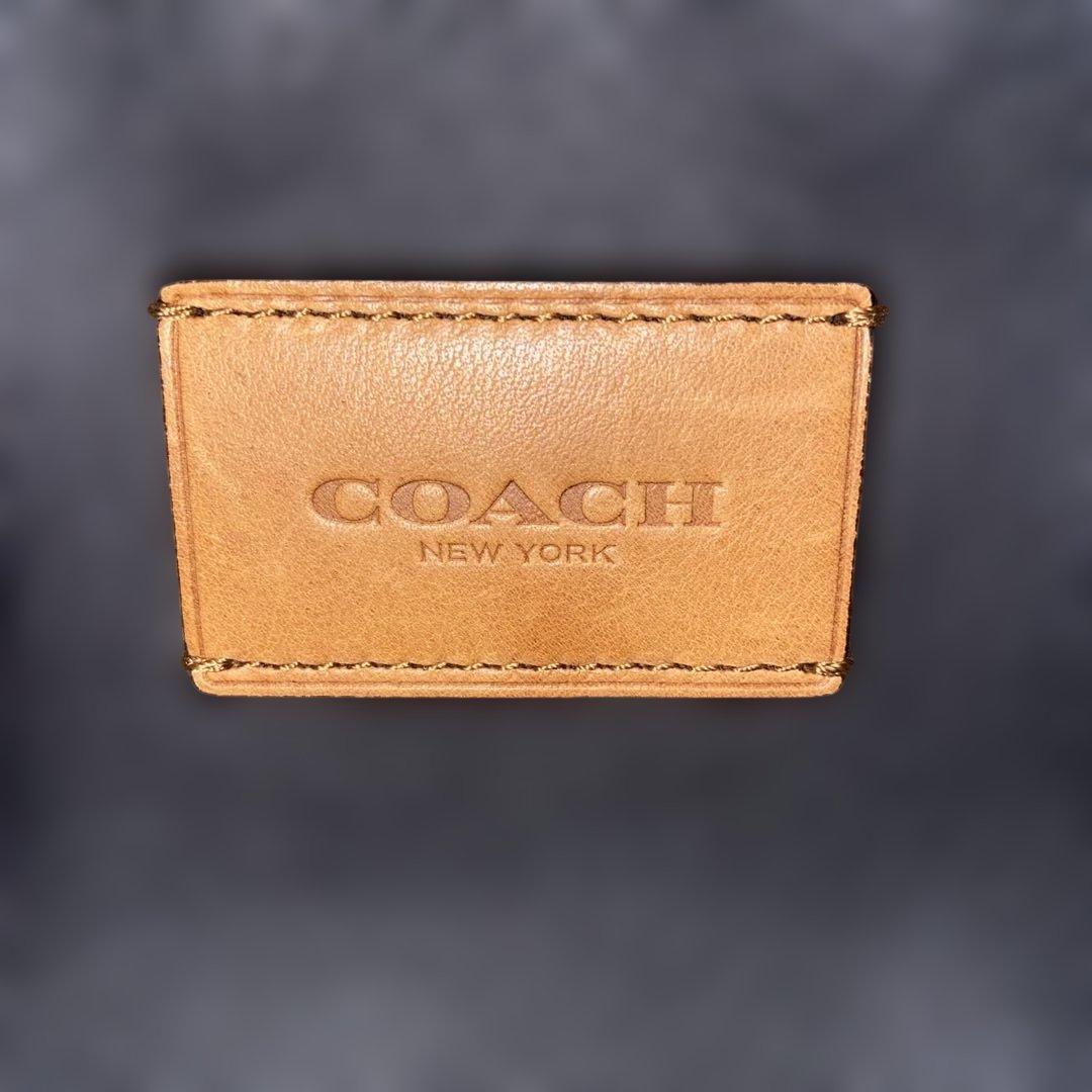 COACH メンズ レザーバックパック ブラック×ブラウン