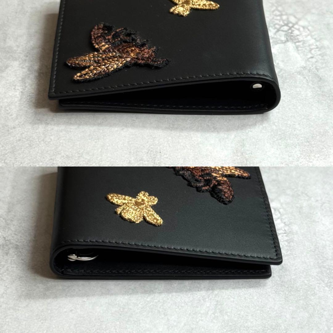 【希少/新品】 GUCCI グッチ / ビーアップリケマネークリップ ブラック