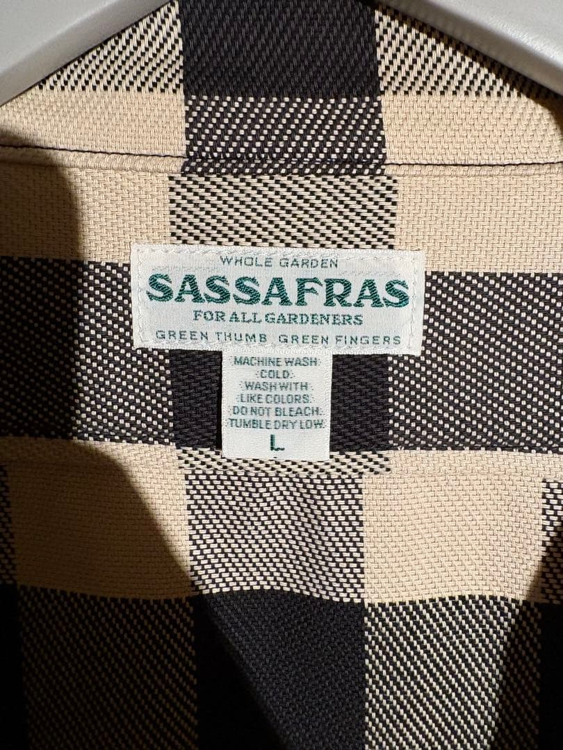 SASSAFRAS カバーオールシャツ　バッファローチェック