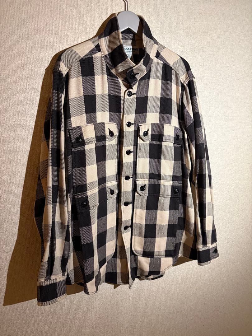 SASSAFRAS カバーオールシャツ　バッファローチェック