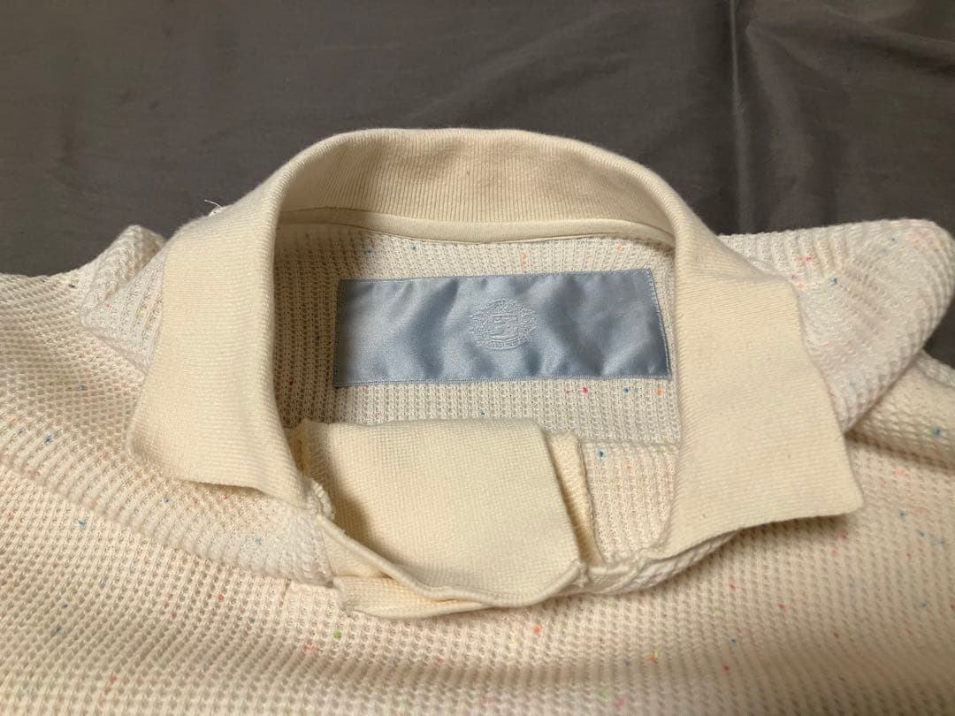 Dulcamara 24SS ワッフルSスリーブポロ　キナリ