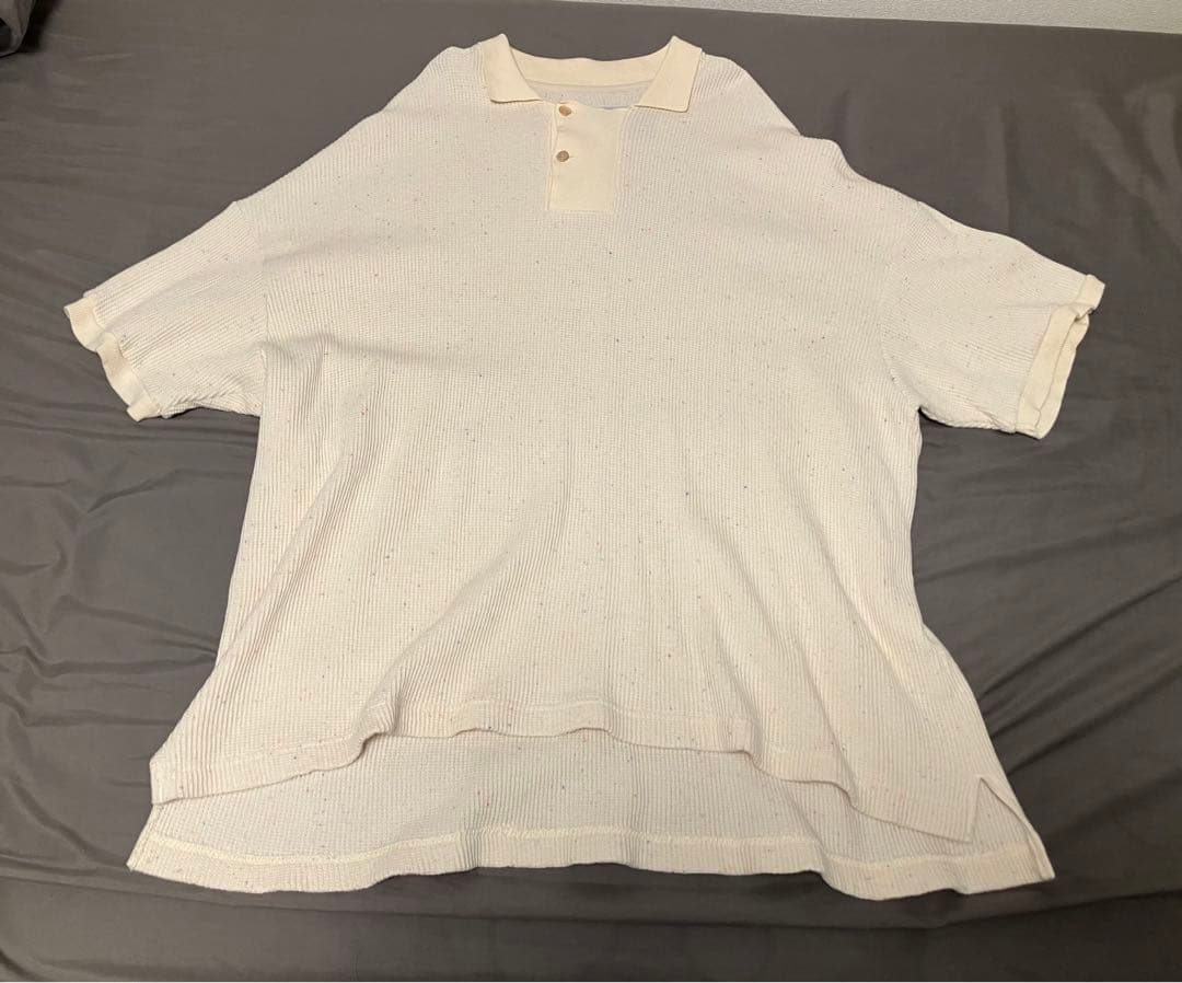 Dulcamara 24SS ワッフルSスリーブポロ　キナリ