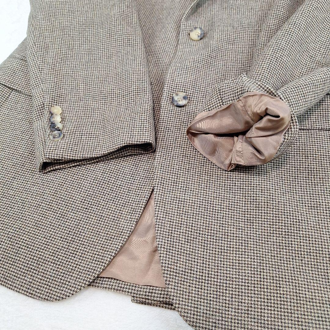 HUGO BOSS　ロロピアーナ　テーラードジャケット　千鳥格子　50