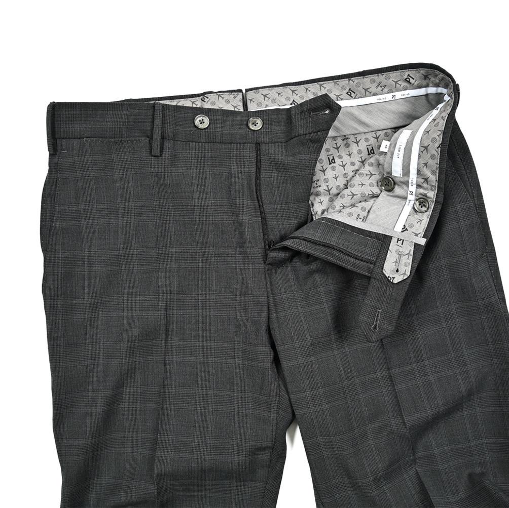 【新品・56サイズ】ピーティートリノ・ストレッチグレンチェックスラックスパンツ