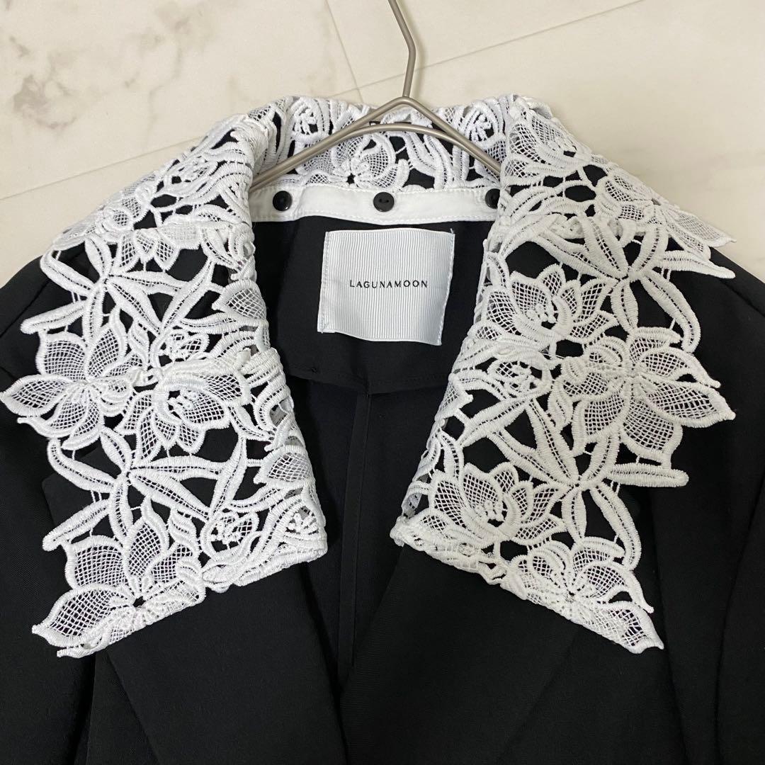 現行品✨新品タグ付き✨LAGUNAMOON レースデタッチドカラージャケット