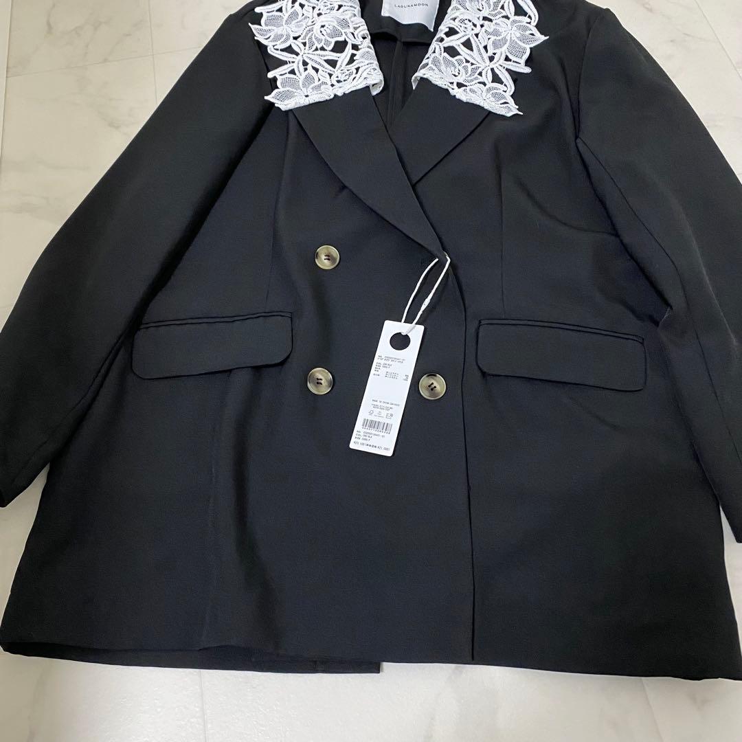 現行品✨新品タグ付き✨LAGUNAMOON レースデタッチドカラージャケット