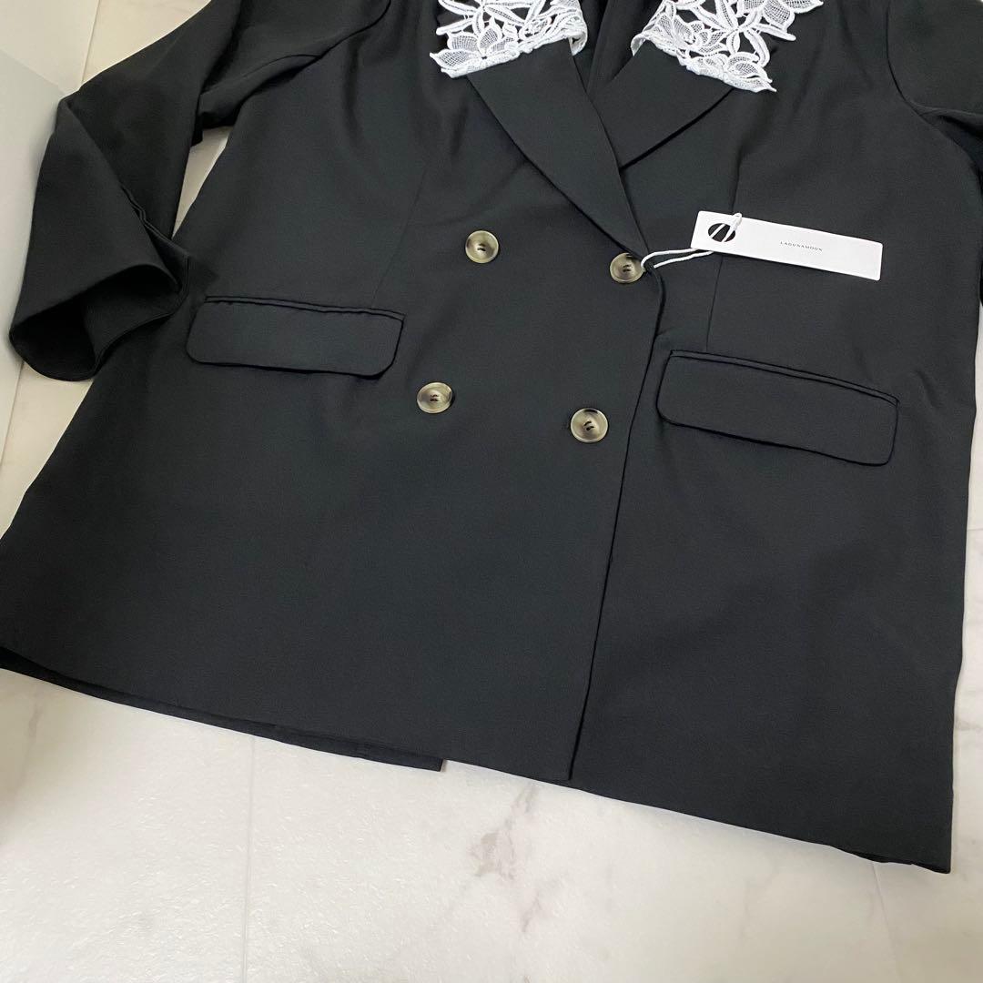 現行品✨新品タグ付き✨LAGUNAMOON レースデタッチドカラージャケット