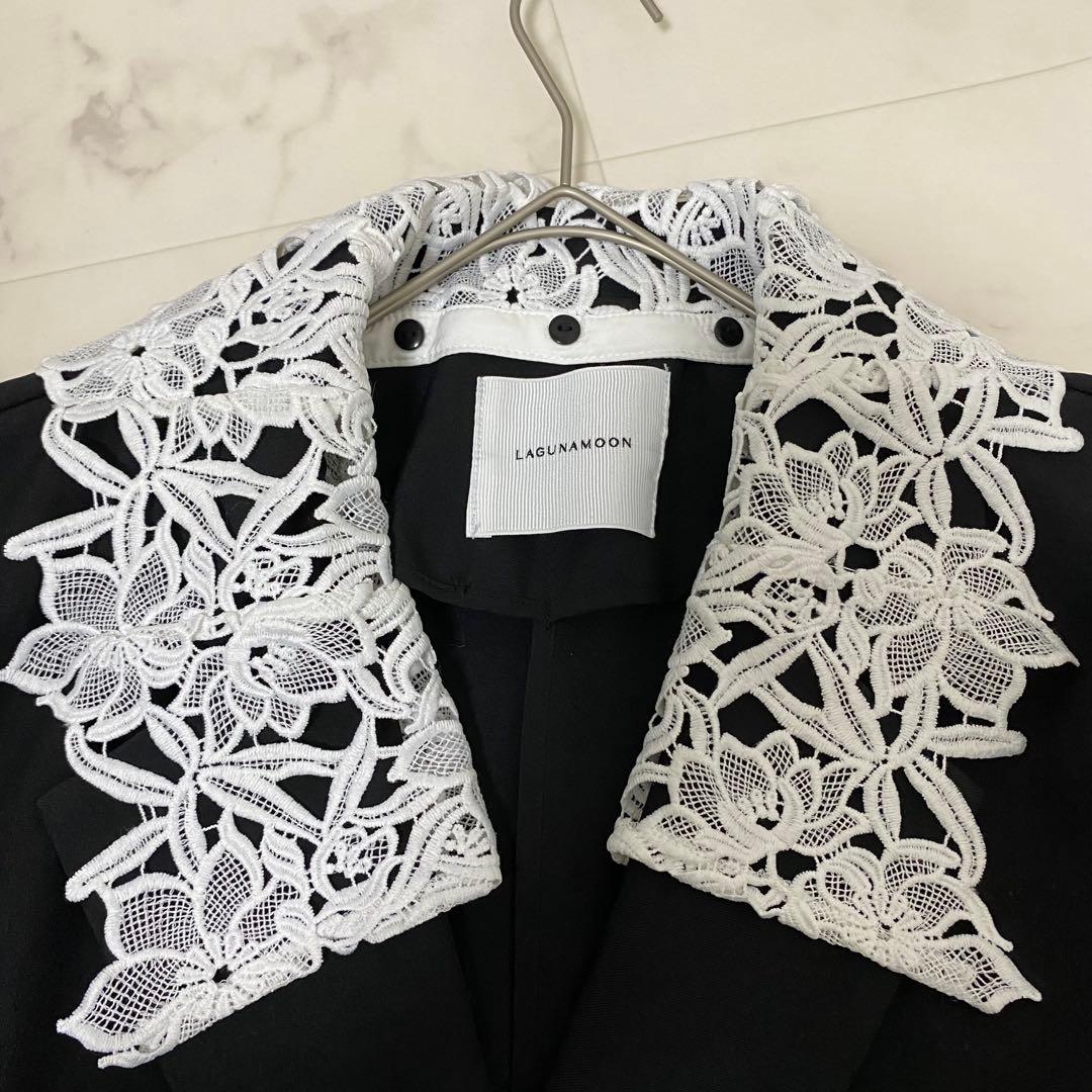 現行品✨新品タグ付き✨LAGUNAMOON レースデタッチドカラージャケット