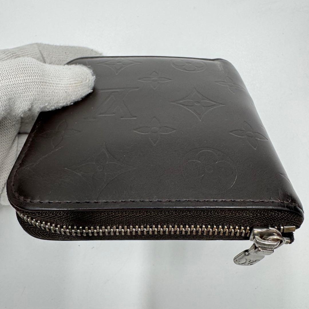 ルイヴィトン モノグラムグラセ ポルトビエ モネ レザー コンパクト財布 濃茶