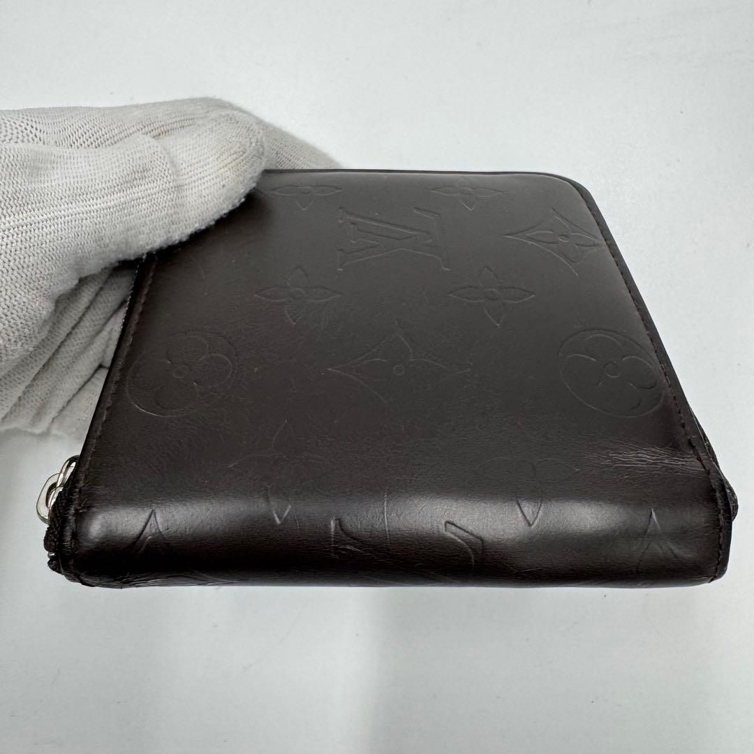ルイヴィトン モノグラムグラセ ポルトビエ モネ レザー コンパクト財布 濃茶