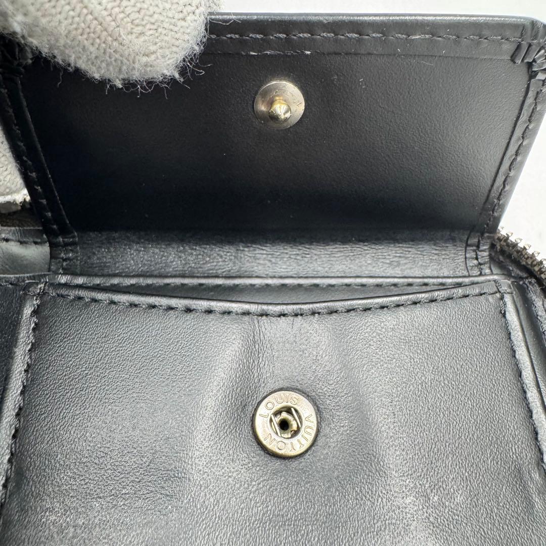 ルイヴィトン モノグラムグラセ ポルトビエ モネ レザー コンパクト財布 濃茶