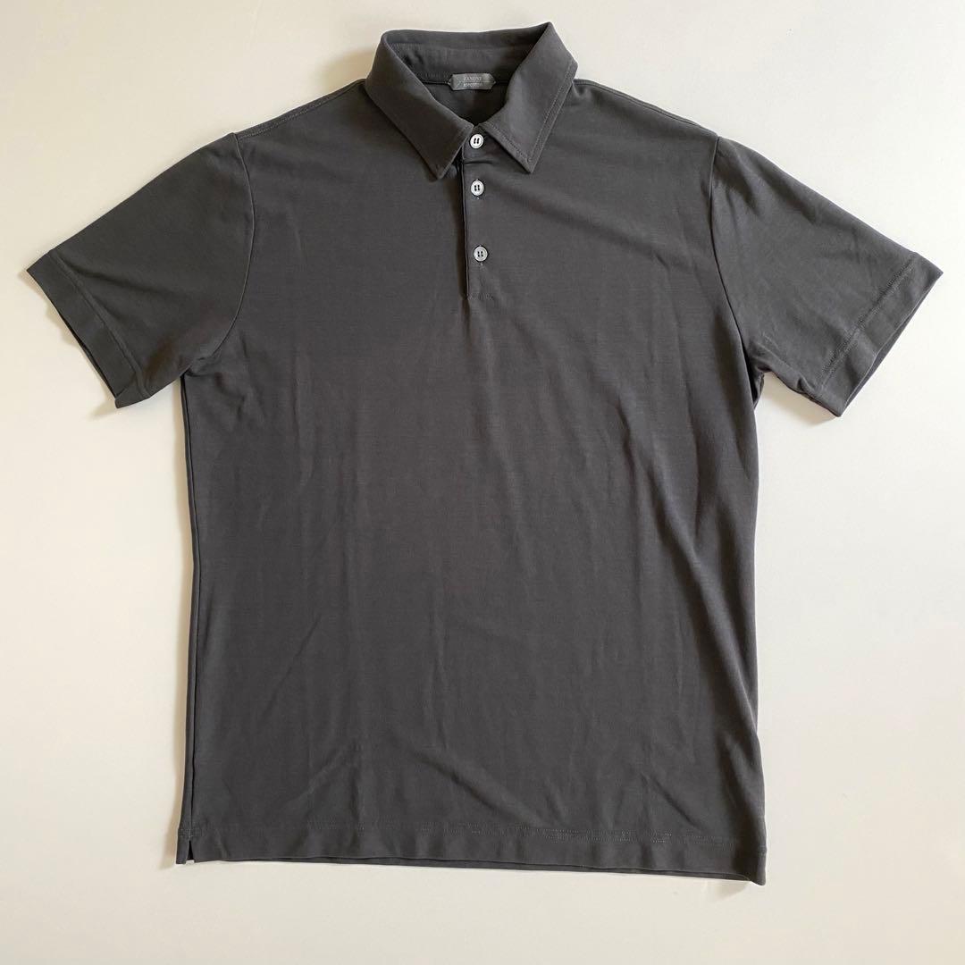 未使用 zanone アイスコットン ポロシャツ 46 グレー イタリア製